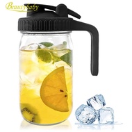 32Oz Mason Jar Pour Spout Lid -Glass Pitcher Breast Milk Pitcher Graduated Mason Jar Seal for Juice,