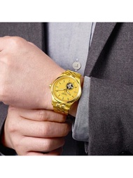 MEGIR Megir頂級品牌男士不銹鋼防水商務手錶,男性休閒自動機械手錶時鐘,大錶盤男表relogio Masculino