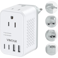 220V to 110V Voltage Converter US to Europe, VINTAR 2000W Detachable Power Converter Adapter Combo w