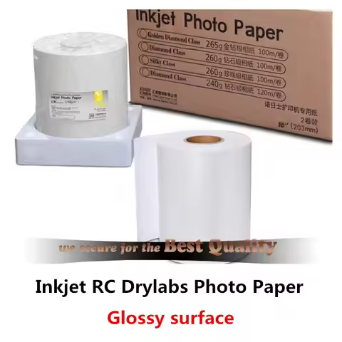 4" 5" 6" 8" 10" 12" A4 24" roll waterproof RC photo paper for Noritsu inkjet drylabs with glossy sur
