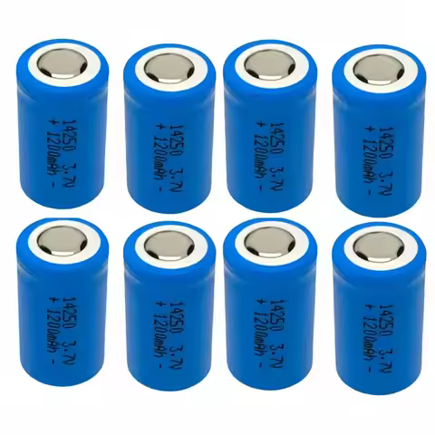 8pcs/lot 14250 rechargeable lithium battery LS14250 ER14250H 1/2-R6 1/2 AA 1200mah rechargeable 3.7V