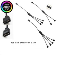 Motherboard synchronous fan 5V 3Pin / 12V 4Pin RGB transmission line extension cable one-point two-o