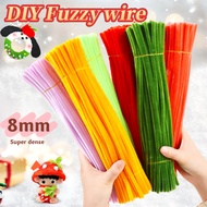 POPITO Fuzzy Wire100Pcs 8mm Extra Thick Fuzzy Wire Set   Perfect for Diy Safe and odorless Has good 