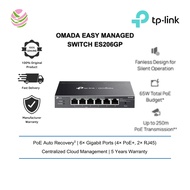 TP-Link Omada 6-Port Gigabit Easy Managed Switch with 4-Port PoE+ (ES206GP)