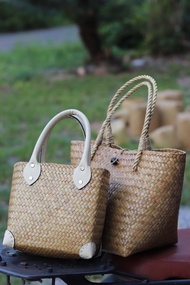 Sale!!! Set2ใบ Saleกระจูดสาน กระเป๋าสาน ใบเล็กทkrajood bag thai handmade  งานจักสานผลิตภัณฑ์ชุมชน otop วัสดุธรรมชาติ ส่งตรงจากแหล่งผลิต #กระจูด #กระเป๋าสาน #