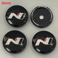 4Pcs 60mm Car Wheel Center Hub Cap Rim Cover For Hyundai N LINE i30 i20 Sonata Accent Tucson Elantra