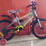 sepeda anak laki laki 5 tahun ukuran 16 inchi ban jumbo+musik - merah