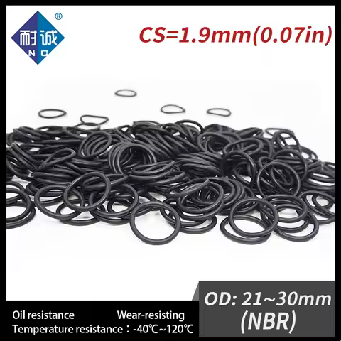 10PCS/Lot Nitrile Rubber Black NBR CS 1.9mm OD21/22/23/24/25/26/27/28/29/30*1.9mm O Ring Gasket Oil 