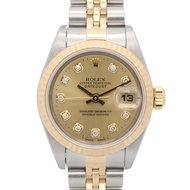 【二手】ROLEXDatejust 10P 鑲鑽 W 字頭 69173G CH/NP K18（黃金）不鏽鋼 Datejust 10P 鑲鑽 W 字頭女錶