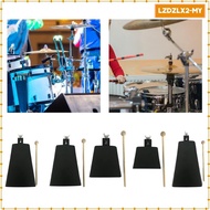 [Loviver] Metal Cowbell with Stick Music Cowbell for Drum Set Celebration Events