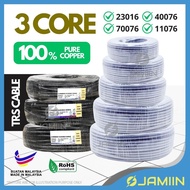 1 ROLL Wire 3 Core Wire Wayar Eletrik Cable Copper Wire 2.5 mm Cable Flexible Cable Wiring Wayar 3 C