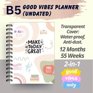 Good B5 Weekly Planner 2026, Monthly Planner (Undated), Planner Book, Planner book aesthetic