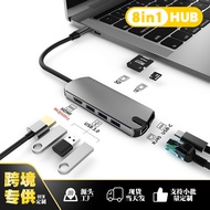 8 in 1Type c Docking Station usb hub Multifunctional hub HDMI4K60hz RJ45 Gigabit Docking Station