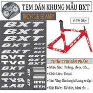 BXT Model Bicycle Frame Decorative Sticker High Quality Waterproof Decal Strong Grip