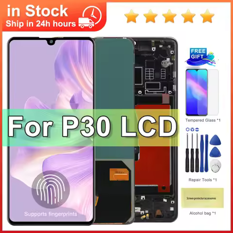 6.1'' AMOLED Display For HUAWEI P30 For ELE-L29 ELE-L09 AL00 TL00 ELE-L04 LCD Display Touch Screen D