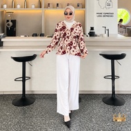 Rayon Floral Viscose Top - Alysa Blouse Rayon PatternedWanita - Jumbo Rayon Blouse Top