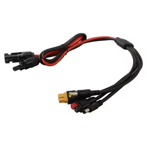 Solar Panel Cable Black Solar Adapter Kit Oxygen-free Copper Wire Stable Current 140W18V Compatibili