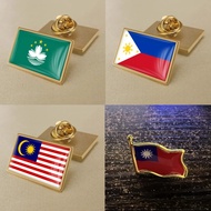 2025 1pcs America Flag Lapel Pin Liberty National State of Alabama Safety Pins Badge Butterfly Brooc