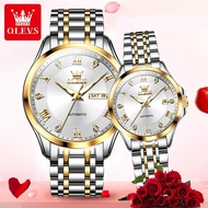OLEVS Jam Tangan Couple Minimalis  Tanabata Exclusive Korean Style Couple Mechanical Watch Steel Ban