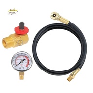 Air Tank Repair Kit W/Safety Valve, Pressure Gauge and 4 Feet Air Tank Hose Assembly Parts Kit for P