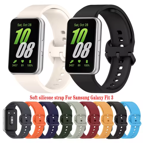 Silicone Strap For Samsung Galaxy Fit 3 Smartwatch Band Replacement Sport Bracelet For Samsung Galax