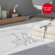 Transparent acrylic silicone labret sets - 8mm fake septum nose rings