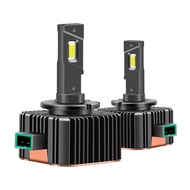 Roadsun หลอดไฟไฟหน้ารถมอเตอร์ไซค์แบบ LED รถยนต์2x สว่างมาก30000LM Canbus D3S D3R เดียวกับ1:1ดั้งเดิม