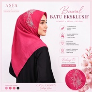 CROWN-ATOME:BAWAL CEKAK CROWN ATOME Square Hijab Cotton Hitam