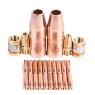 26Pcs Mig Welding Gun Accessory Kit 0.6/0.8/0.9/1.2mm MIG Torch Gas Nozzle Tip Holder Fit Miller Mil
