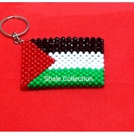 GANTUNGAN Palestine flag keychain - palestine bead keychain