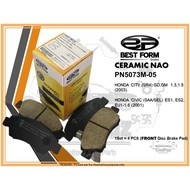BEST FORM CERAMIC NAO FRONT BRAKE PADS(PN5073M-05) HONDA CITY (SR4) GD/GM 1.3/1.5(2003), CIVIC (SAA/