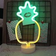 Đèn Led NEON Trang Trí Phòng Ngủ Đèn Decor Bàn Làm Việc Sử Dụng Kép Với USB Hoặc Pin - BEYOU