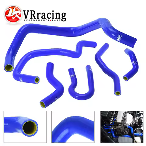VR - Blue And yellow Silicone Radiator Hose Kit for Honda Civic SOHC D15 D16 EG EK 92-00 6pcs with P
