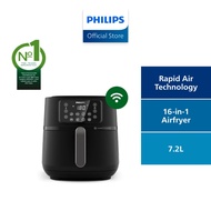 PHILIPS 7.2L 16-in-1 Digital Airfryer XXL 5000 Series Connected - HD9285/91, Bake, Dehydrate, Ferment, Stew, Confit ++