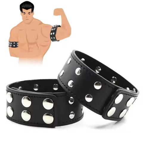 Fetish Gay Clothing Leather Arm Harness Belts BDSM Men Body Bondage Harness Accessories Male Punk Ra