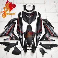 Yamaha Y15 Y15ZR Matt Black Cover Set Sniper V1 V2 Velozi / HLD Sticker Siap Tampal