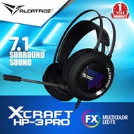 Alcatroz X-craft HP-3 PRO 7.1 With 7 Pulsating LED Light Gaming Headset