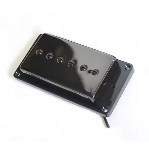 Donlis Alnico 2/5 Magnet P90 Humbucker Size Black Cover LP Guitar Pickups With Single Coil and Flat 