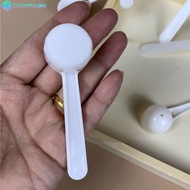 【COLORFUL】50/100pc 5g White Plastic Measuring Spoon Gram Scoop Food Baking Medicine Powder