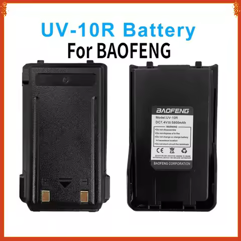For BAOFENG UV-10R Battery Can USB Charging High Capacity 5800mAh Long Standy for Walkie Talkie UV10