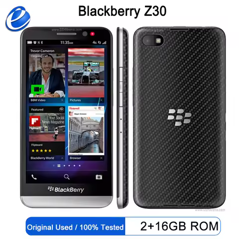 BlackBerry Z30 4G Original Smartphone 5.0" Display 2GB RAM 16GB Storage 8MP+2MP Camera 720p Video Wi