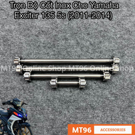 Trọn Bộ Cốt Salaya Inox Cho Exciter 135 5s (Ex2011-Ex2014) Ex 135 5s Cứng Cáp Siêu Bóng