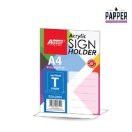 Astar A4 Acrylic Sign Holder **PREMIUM PAKAGIN**If Broken We Resend (Pack With Box & Bubble)