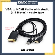 DMX VGA to HDMI Cable with Audio (1.5 Meter) [CB-2108]