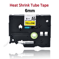6mm Heat Shrink Tube Tape Compatible for black on yellow hs611 HSe-611 Hse611 for Brother P-Touch Pr