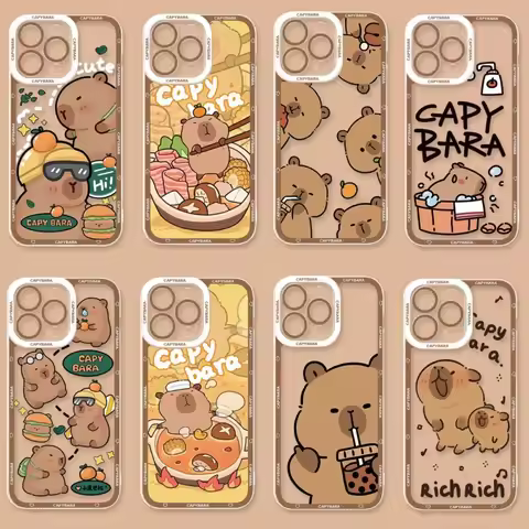 Cute Capybara Phone Case For Xiaomi Redmi Note 13 Pro Plus 5G 12 4G 12S 14C 13C 12C 10C 11 10 10S 11