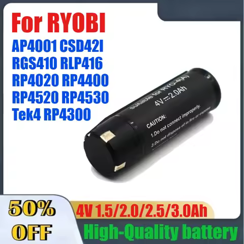 4V 1.5Ah 2.0Ah 2.5Ah 3.0Ah High-Quality Battery For RYOBI AP4001 CSD42l RGS410 RLP416 RP4020 RP4400 