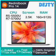 DFJTY Xiaomi Laptop RedmiBook Pro 14 AMD 2.5K 14 Inch Screen Notebook R5/R7 16GB 512GB PCIE SSD Netbook Laptop Computer PC DHREW