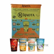 (20 PACK) Paper Cup 16 oz Paper Cup 16oz Patterned Paper Cup - 16 oz Paper Cup (1 Box)