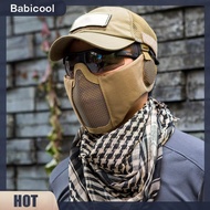 Adjustable Half Face Steel Wire Mesh Mask With Ear Protection For Airsoft